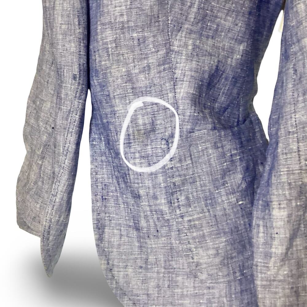 Talbots Blue Linen Blazer - Picture 5 of 10